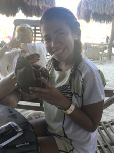 Photo of myself drinking coconut water
