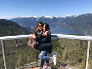 A photo with my sister in Squamish